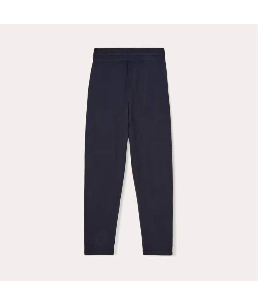 LORO PIANA Темно-синие шерстяные повседневные брюки, фото 2