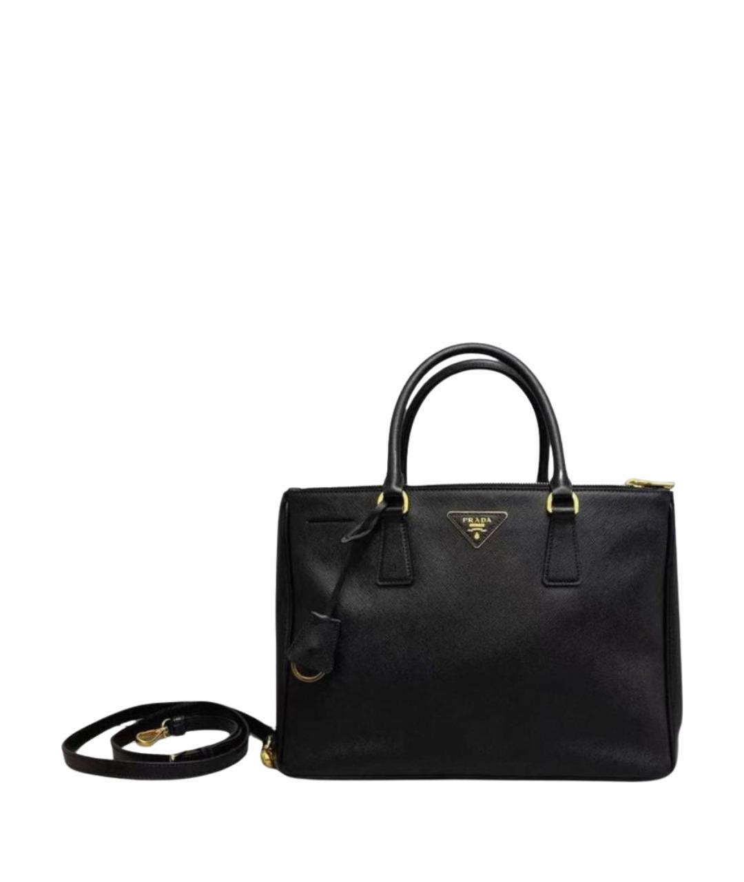 PRADA Черная кожаная сумка тоут, фото 1