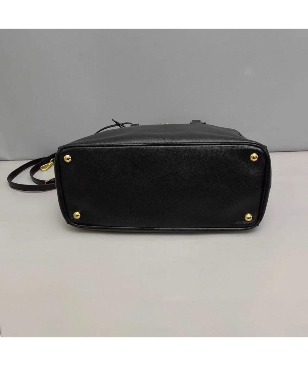 PRADA Черная кожаная сумка тоут, фото 5