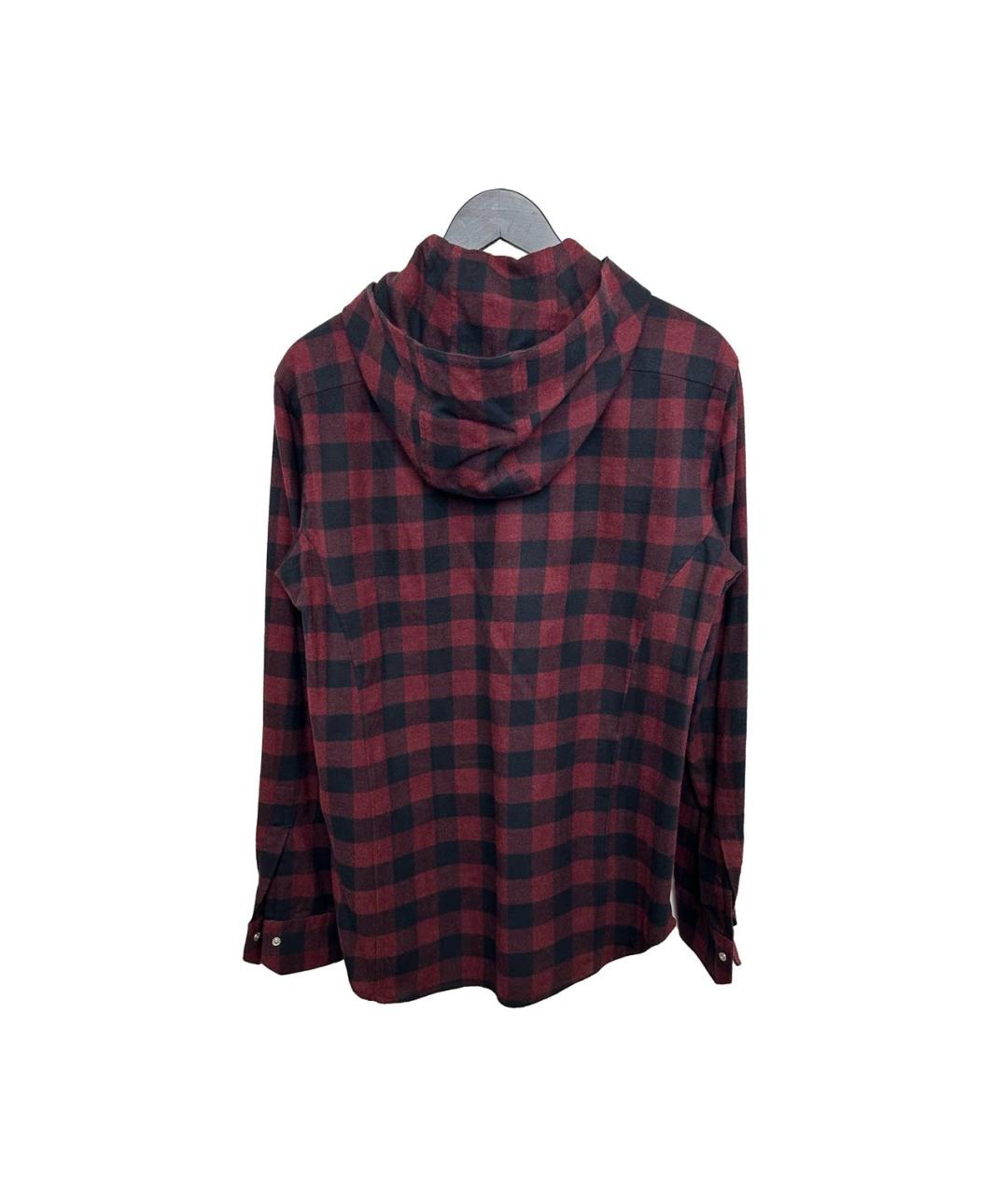 KITON Бордовая хлопковая кэжуал рубашка, фото 3