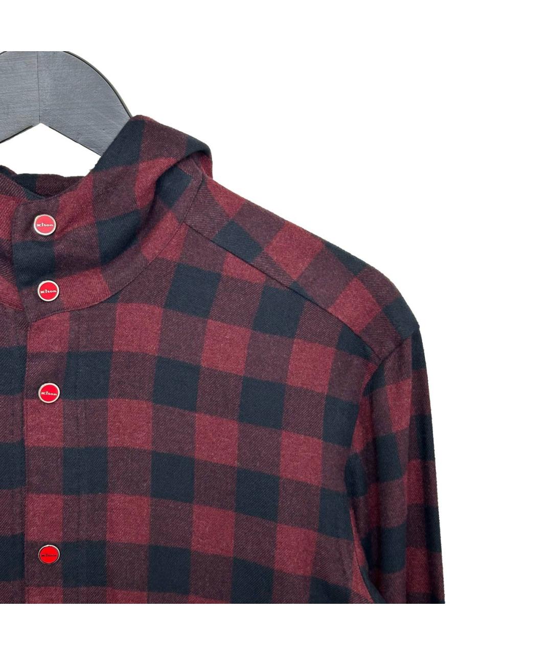 KITON Бордовая хлопковая кэжуал рубашка, фото 2