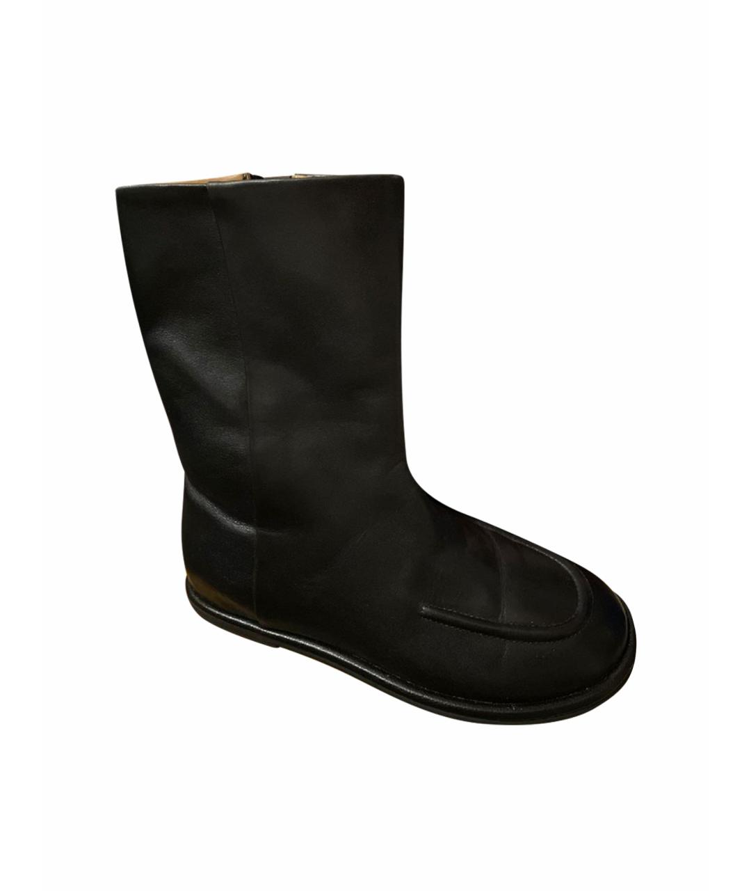 THE ROW Черные кожаные сапоги, фото 1