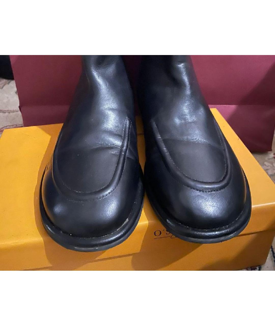 THE ROW Черные кожаные сапоги, фото 3