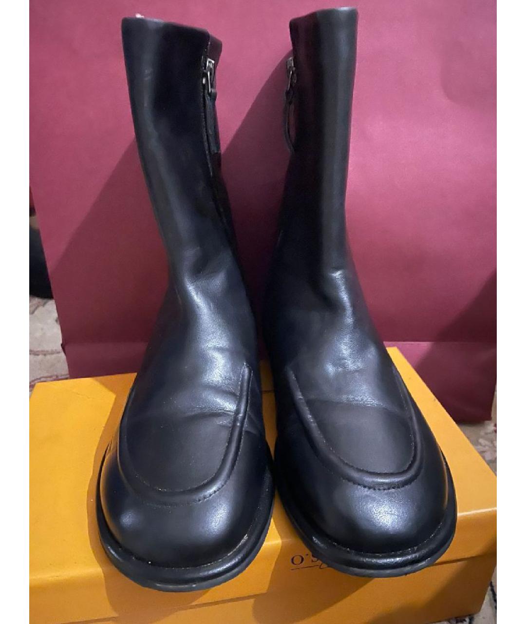 THE ROW Черные кожаные сапоги, фото 2
