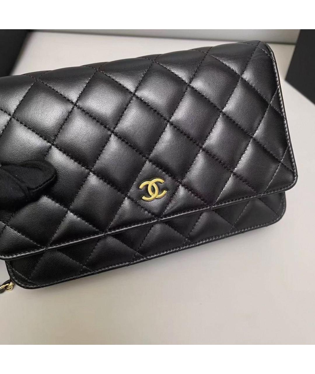 CHANEL Черная кожаная сумка через плечо, фото 3