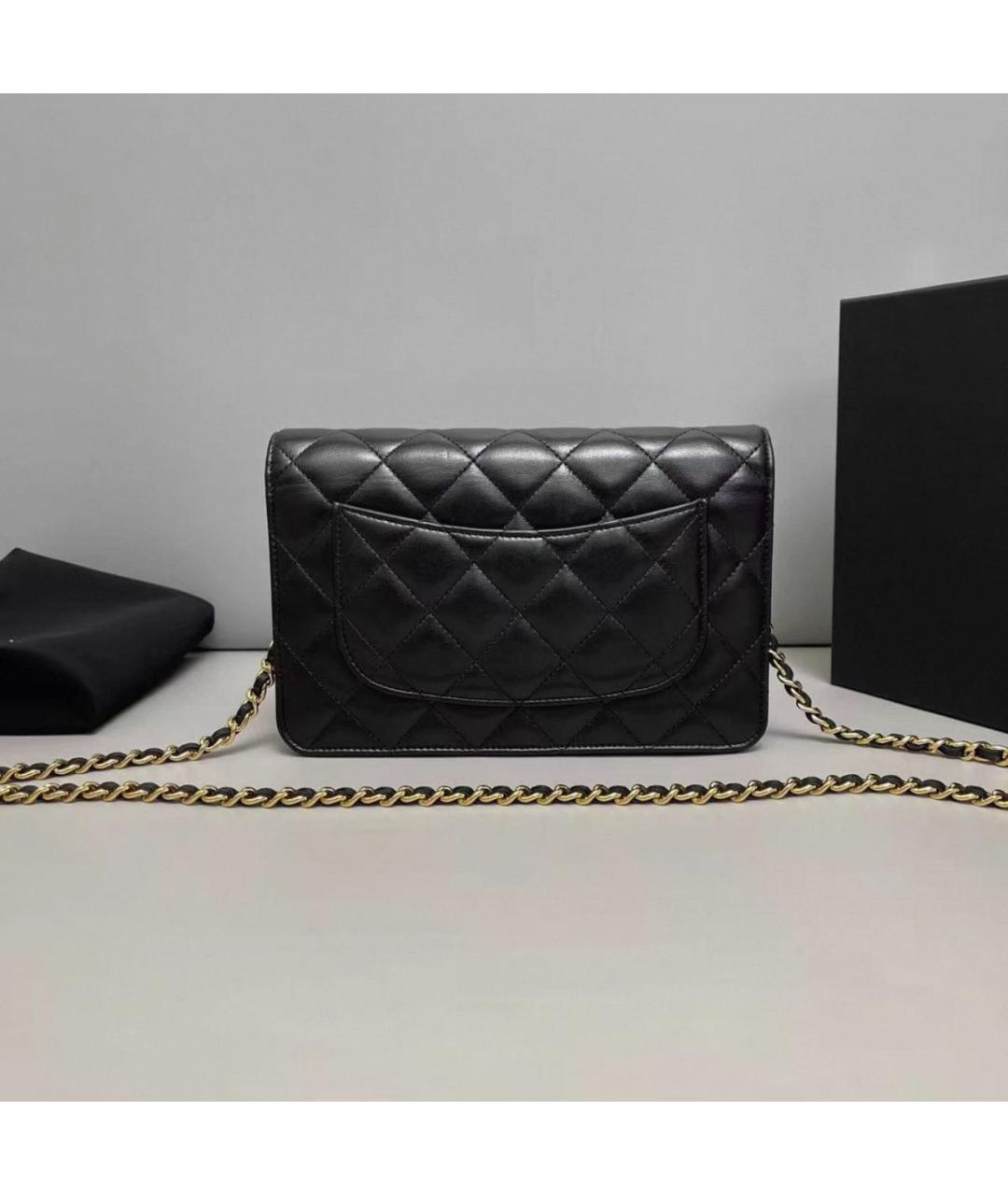 CHANEL Черная кожаная сумка через плечо, фото 2