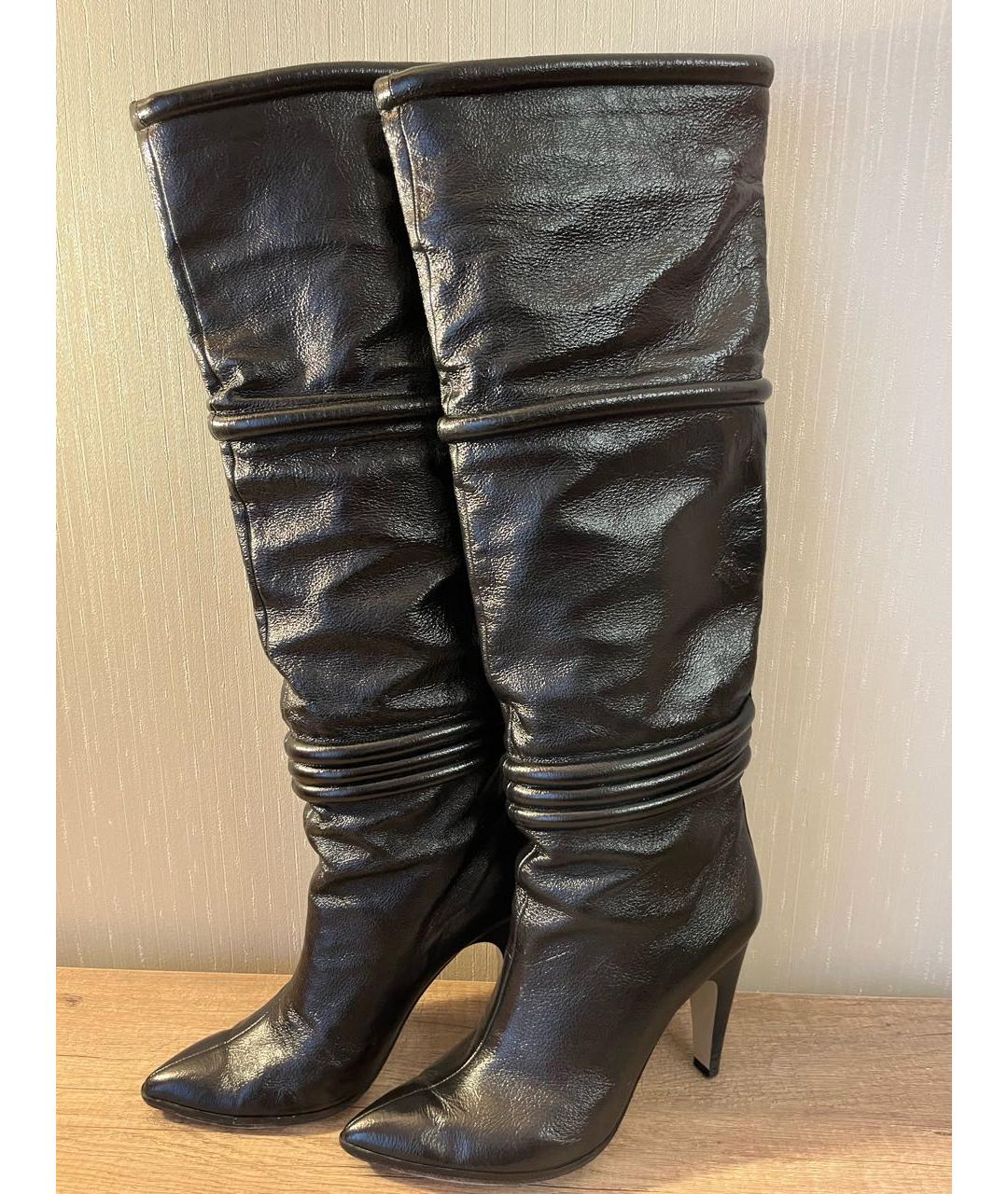 EMILIO PUCCI Черные кожаные сапоги, фото 5