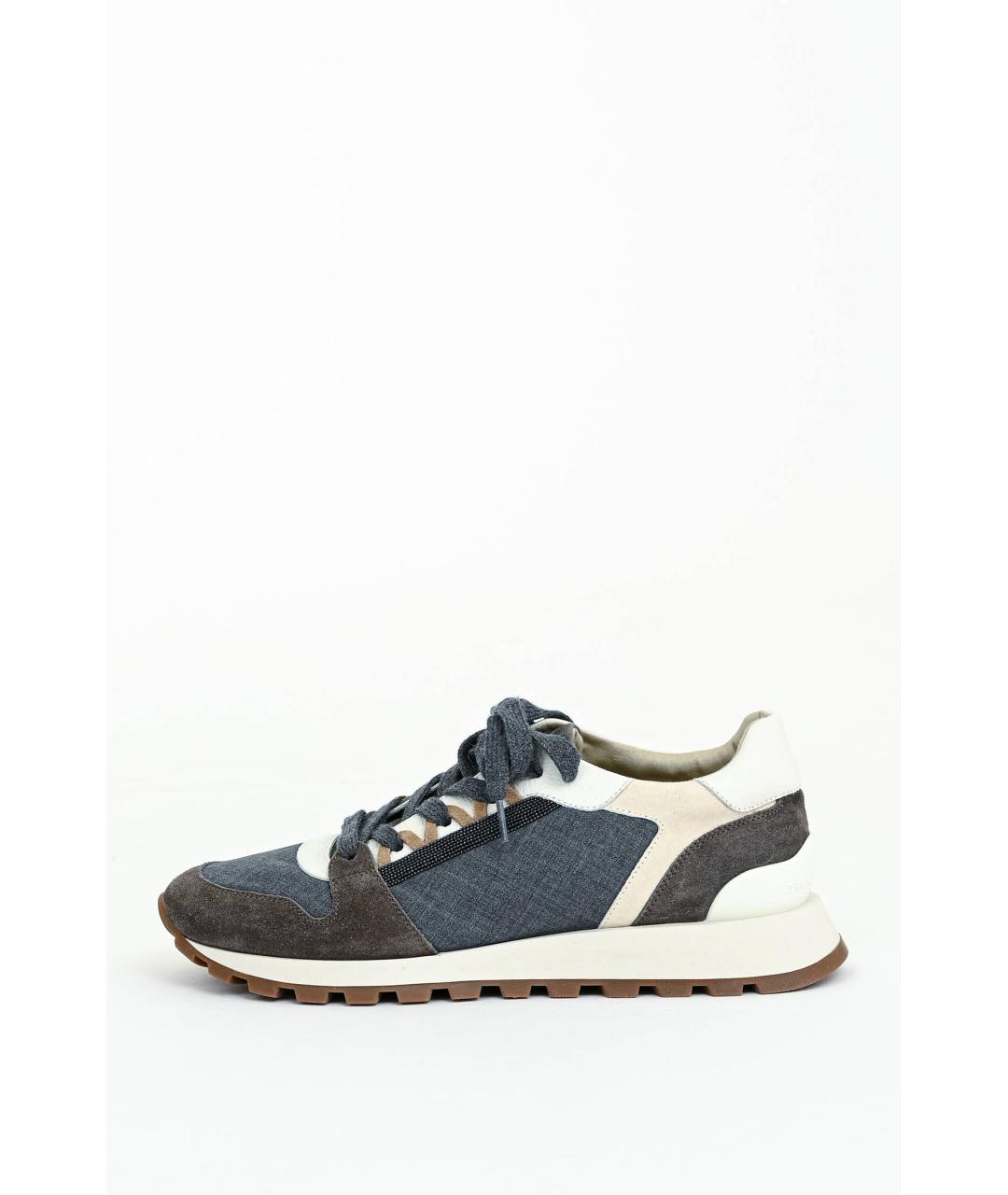 BRUNELLO CUCINELLI Темно-синие кроссовки, фото 5