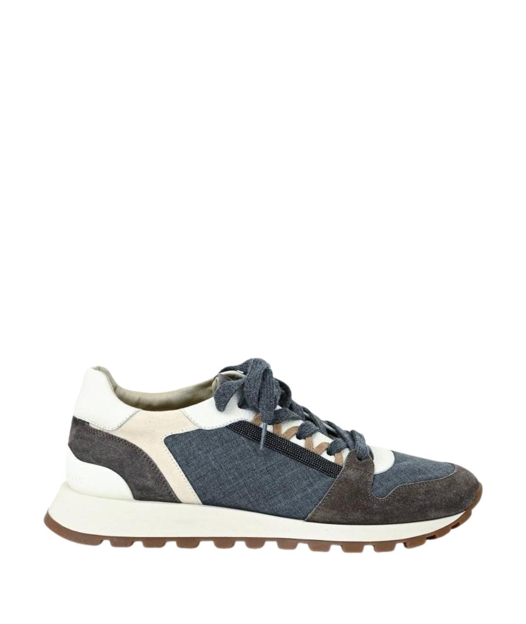 BRUNELLO CUCINELLI Темно-синие кроссовки, фото 1