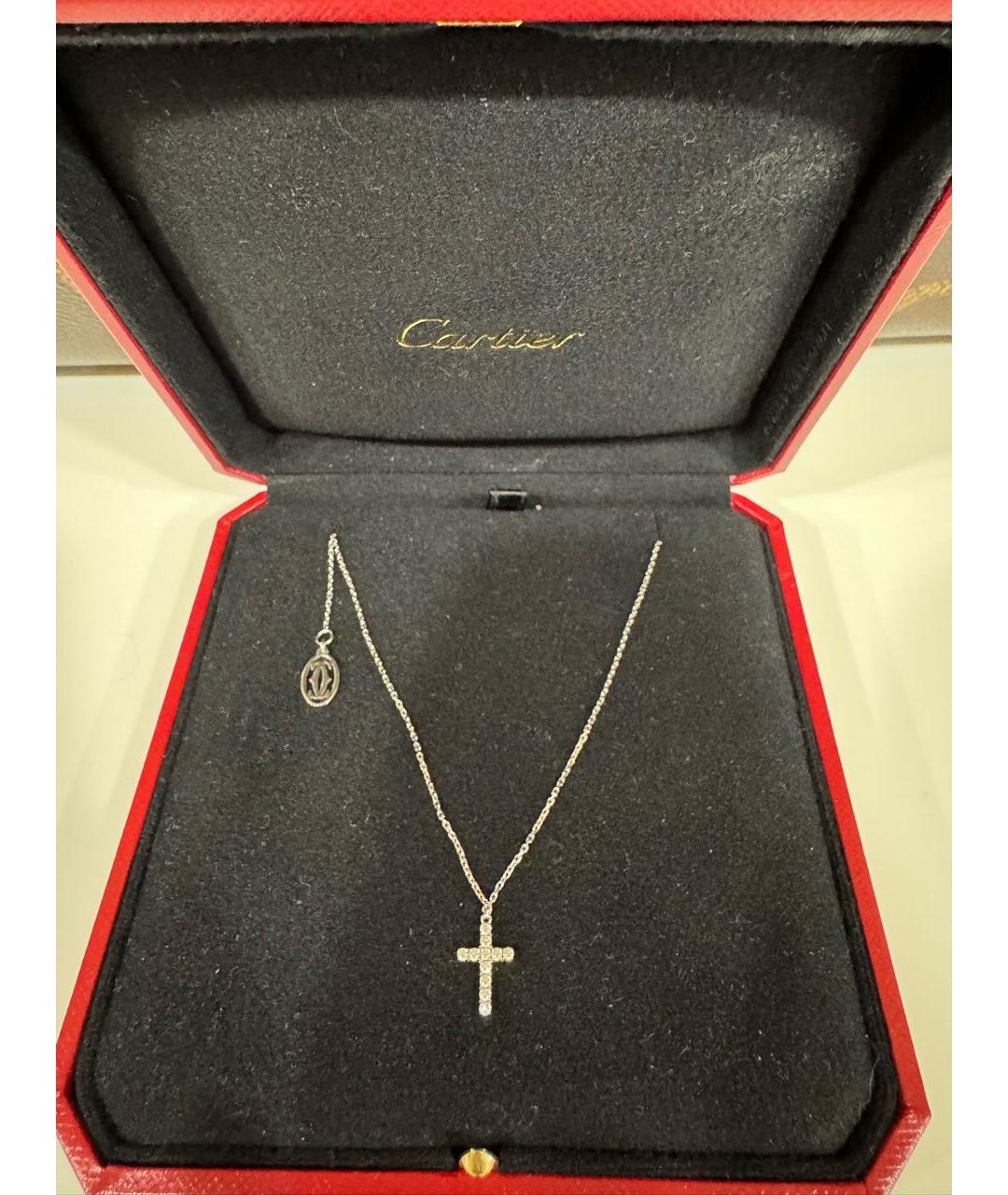 CARTIER Серебряное колье из белого золота, фото 3