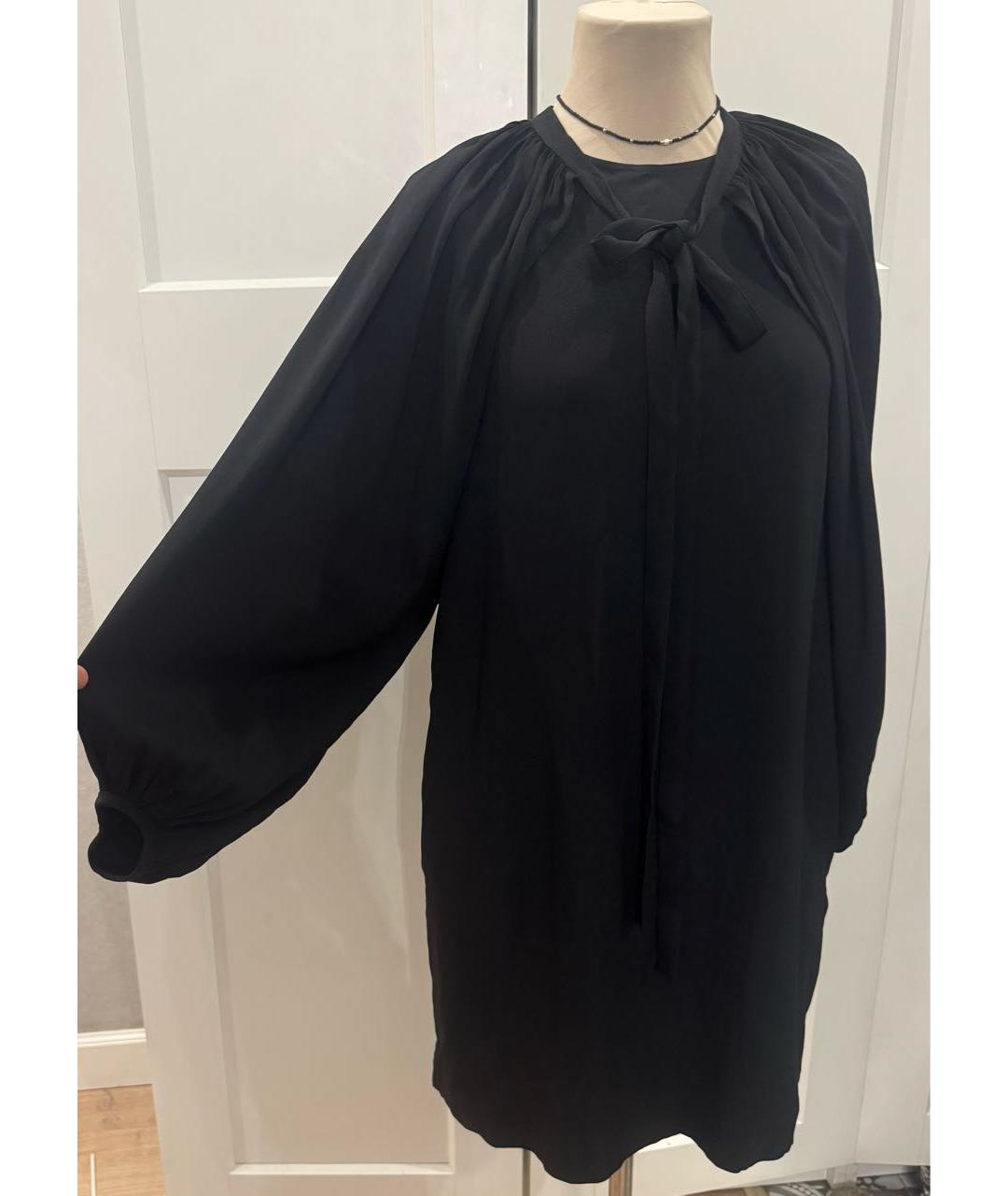 COS Черное вискозное коктейльное платье, фото 7