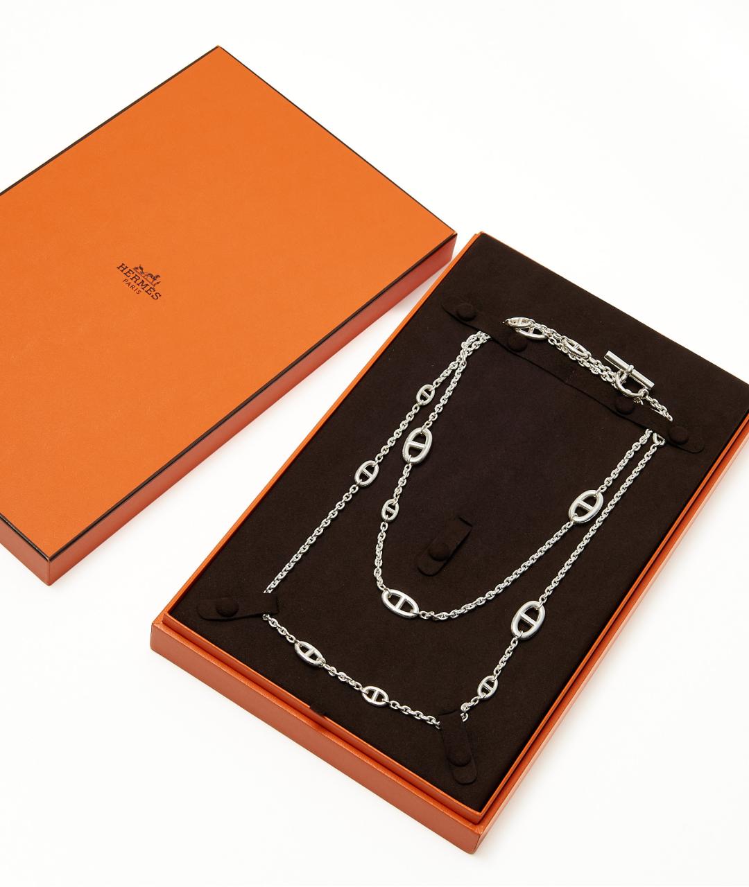 HERMES Серебряное серебряное колье, фото 2