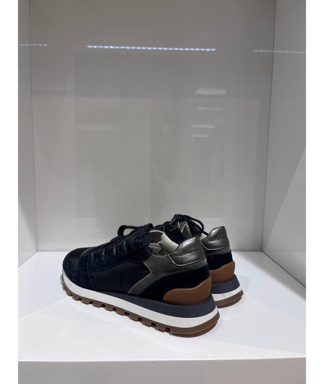 BRUNELLO CUCINELLI Темно-синие кроссовки, фото 3