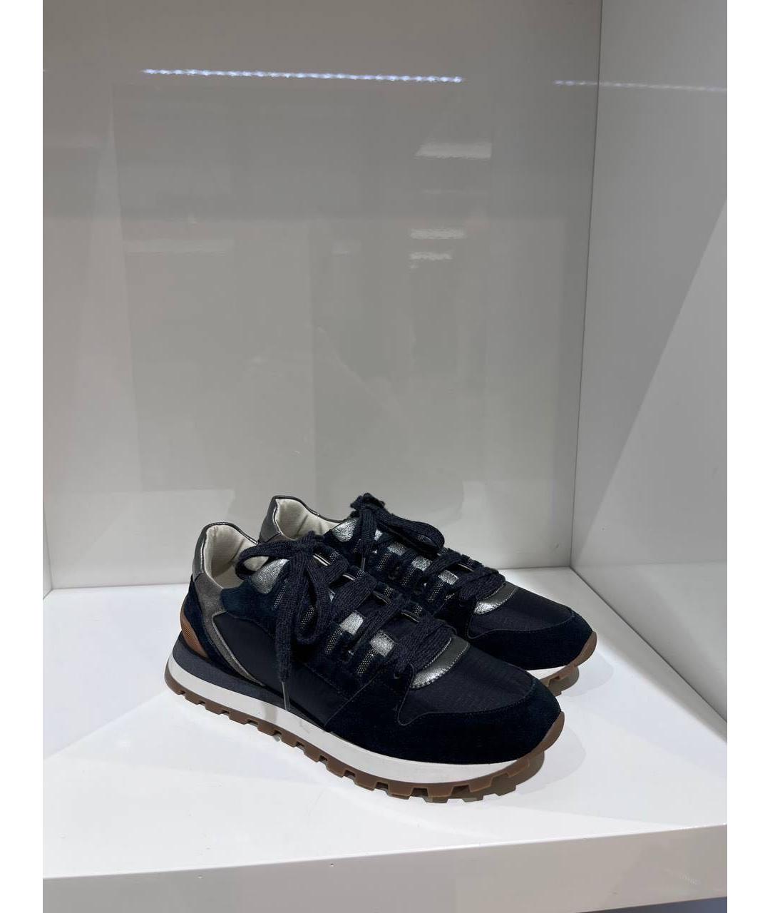 BRUNELLO CUCINELLI Темно-синие кроссовки, фото 4