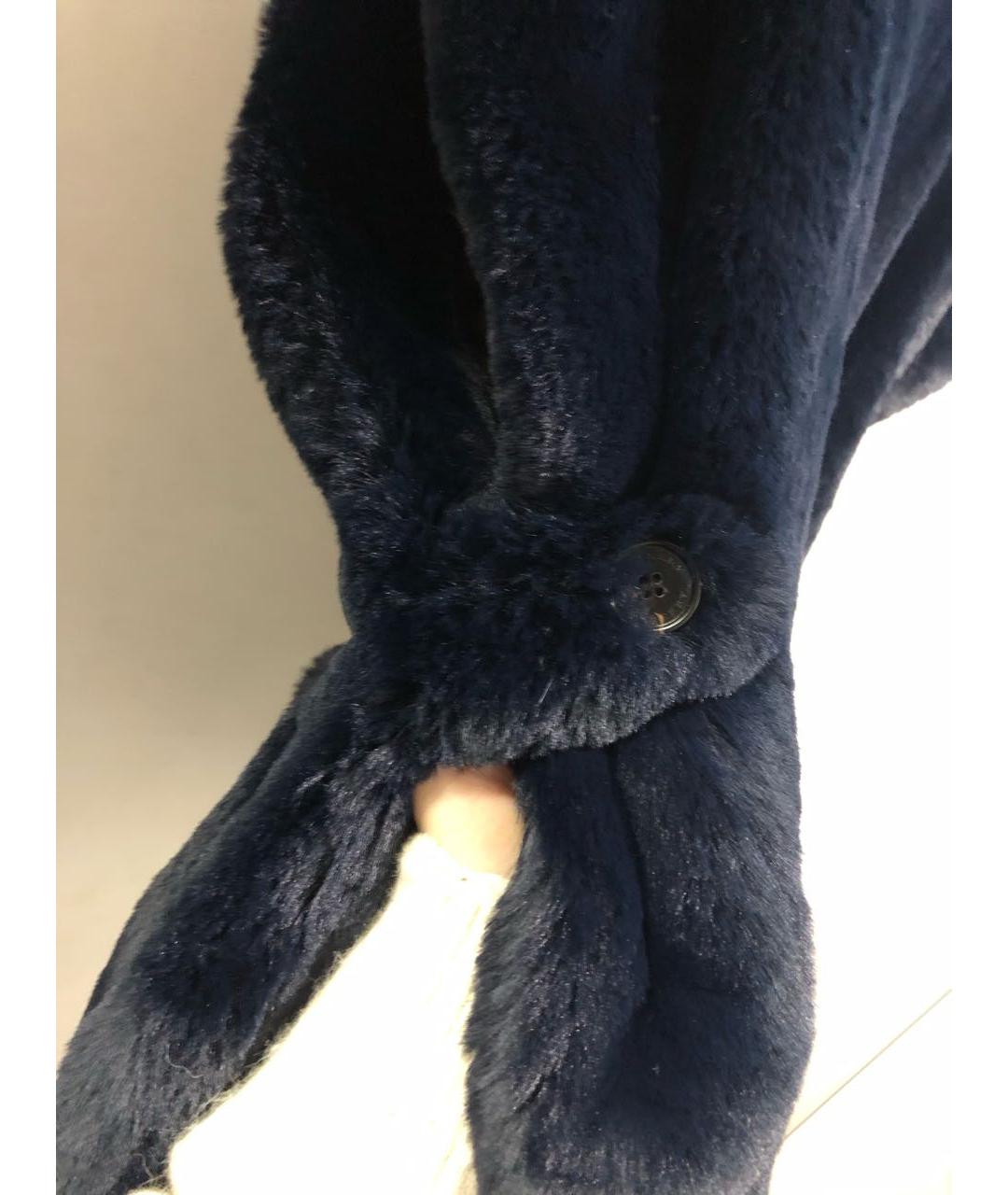 BURBERRY Темно-синий меховой жилет, фото 4
