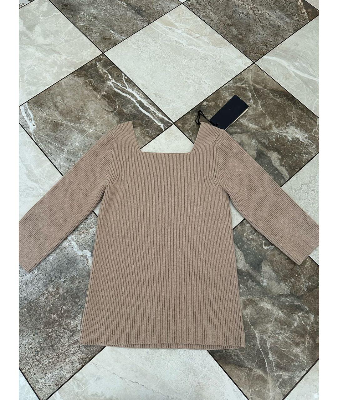 FENDI Бежевый хлопковый джемпер / свитер, фото 6