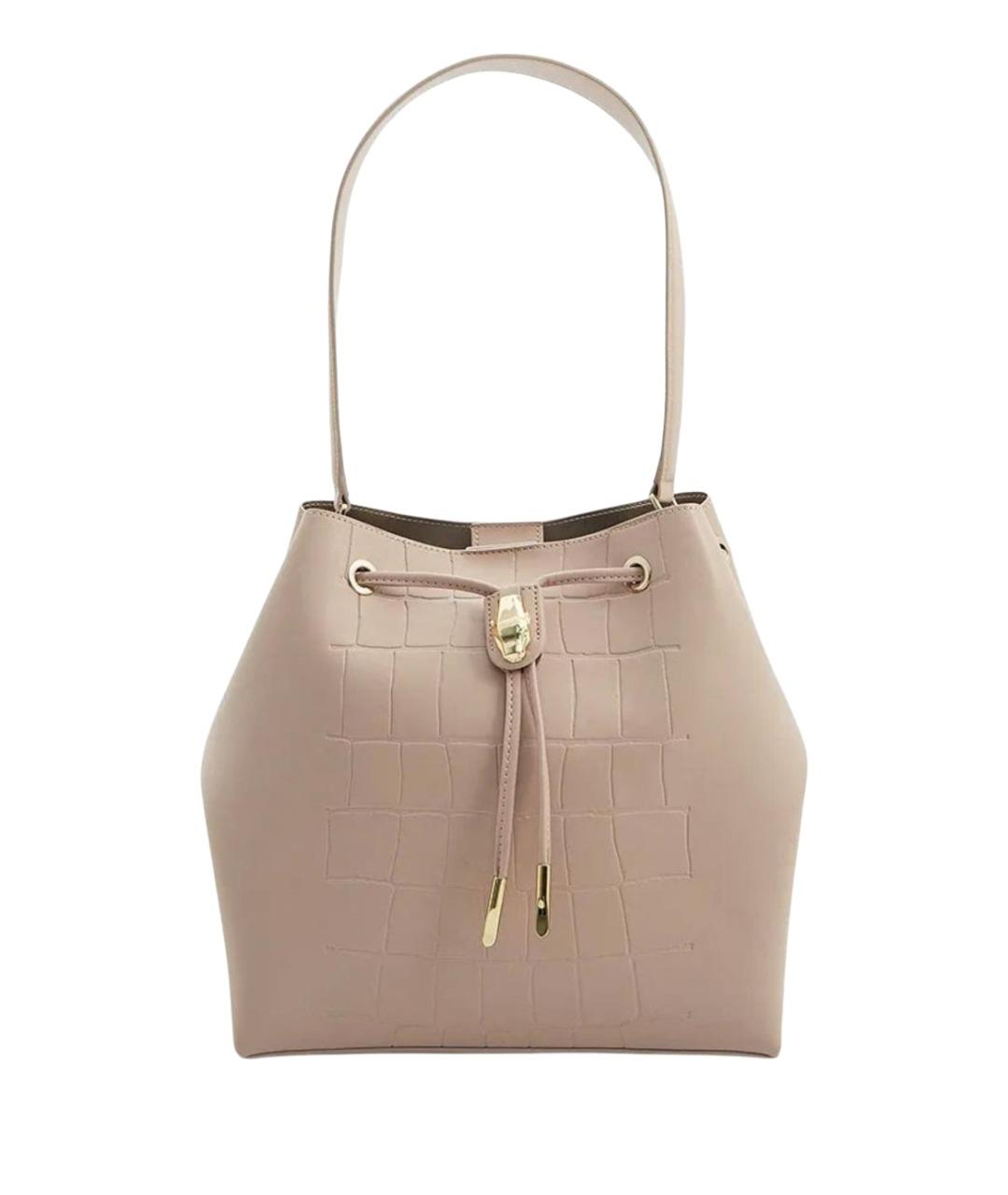 CAVALLI CLASS Бежевая кожаная сумка тоут, фото 1