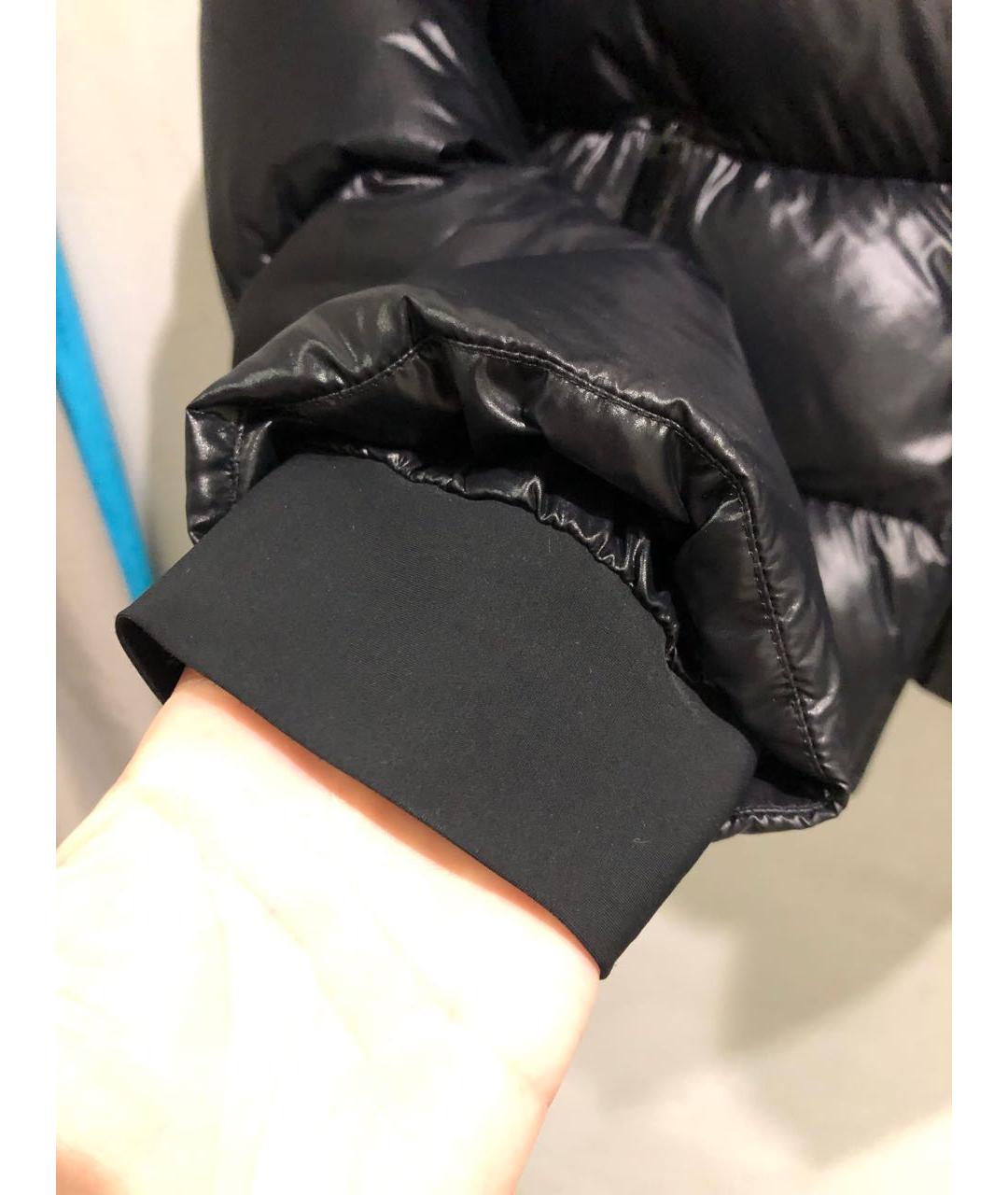 MONCLER Черный полиэстеровый пуховик, фото 7