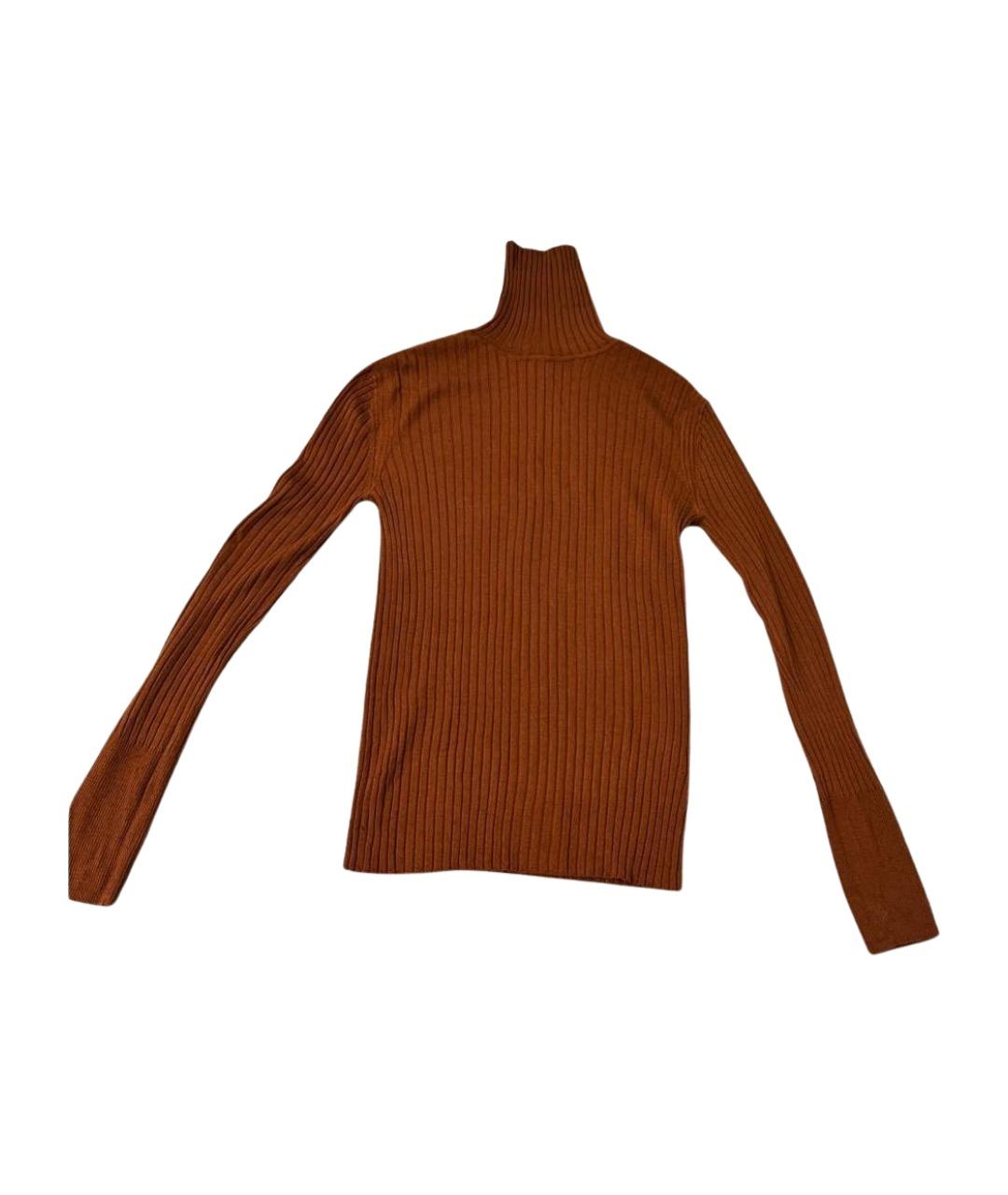 PAUL SMITH Коричневая шерстяная водолазка, фото 1