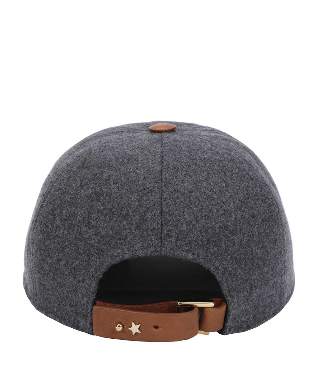 LORENA ANTONIAZZI Серая шерстяная кепка, фото 2