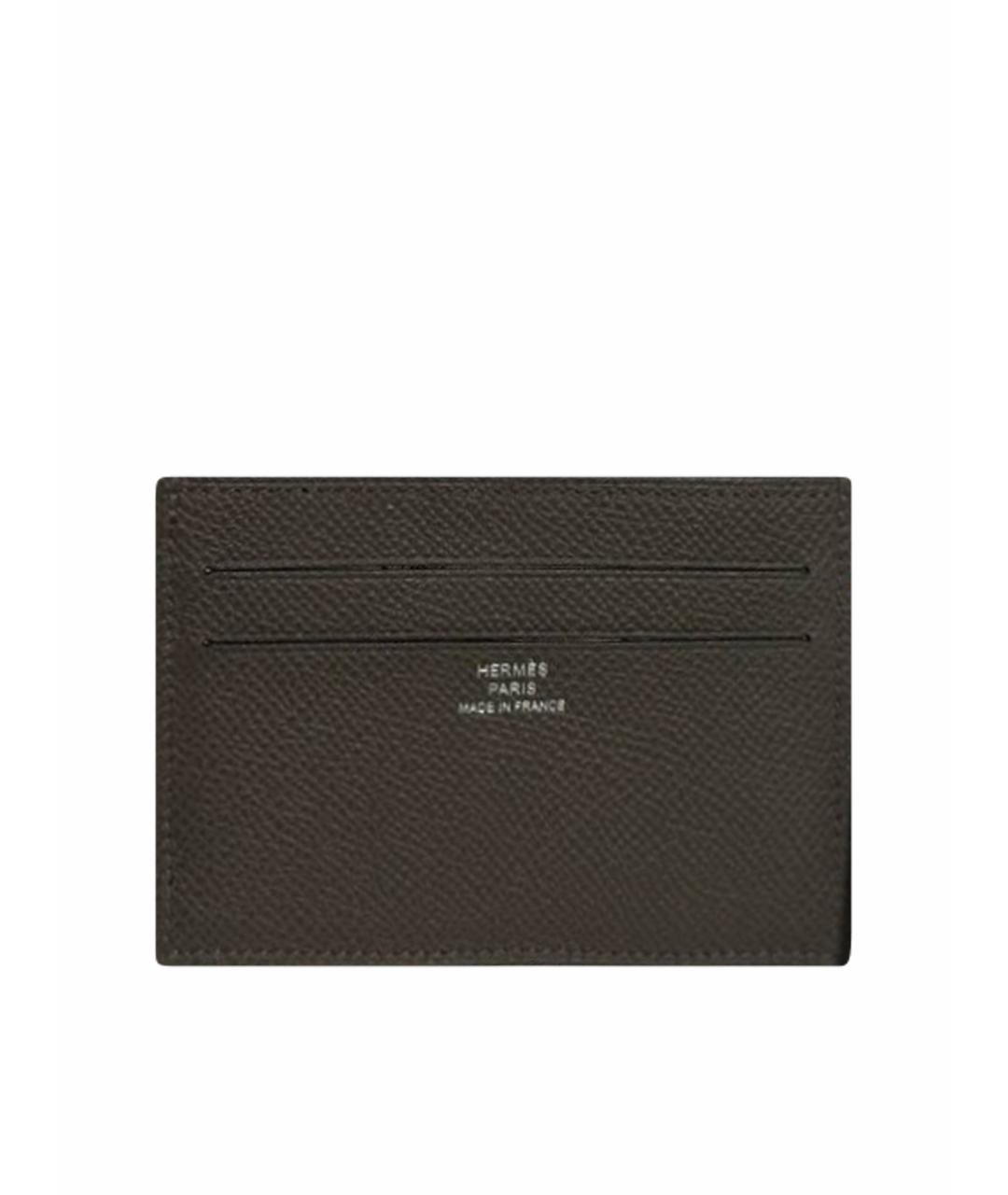 HERMES Бежевый кожаный кардхолдер, фото 1