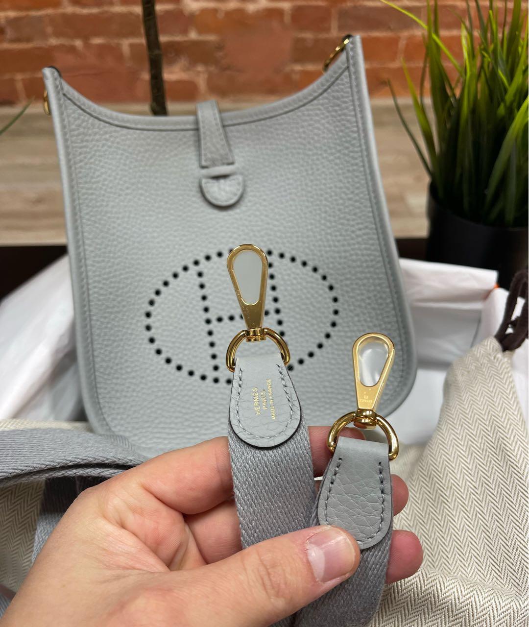 HERMES Голубая кожаная сумка через плечо, фото 4