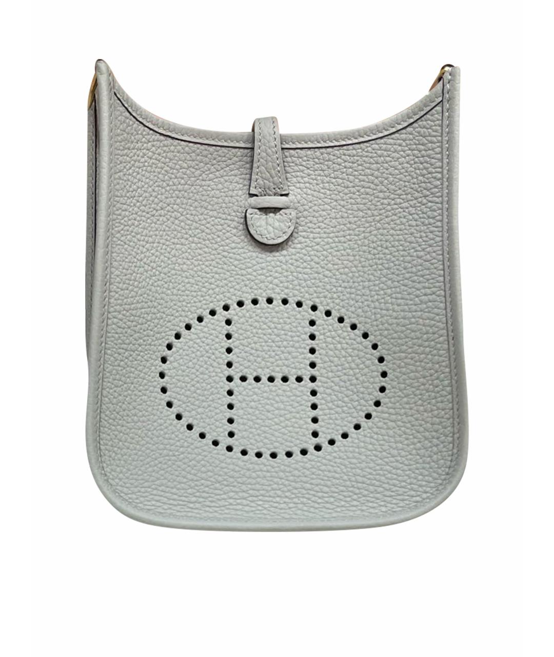 HERMES Голубая кожаная сумка через плечо, фото 1