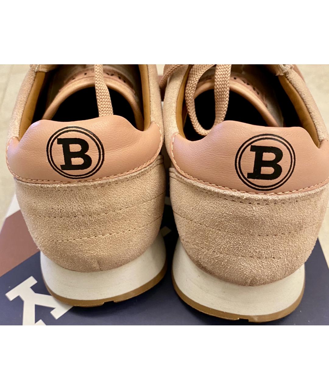 BALLY Розовые замшевые кроссовки, фото 5