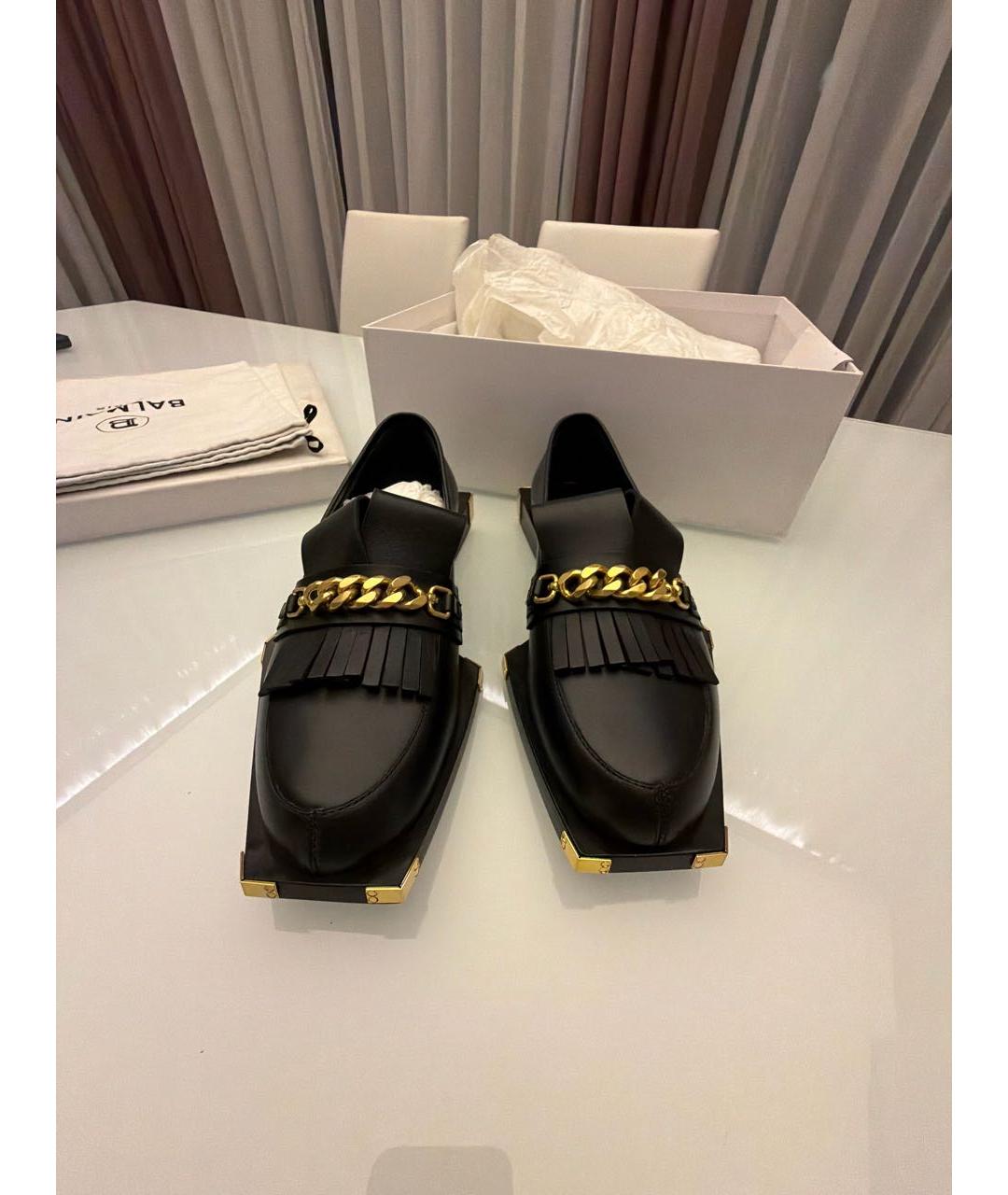 BALMAIN Черные кожаные туфли, фото 2
