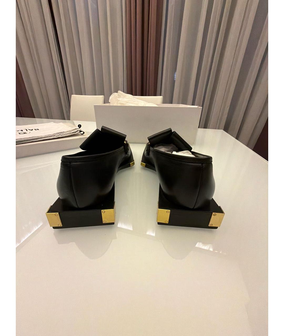 BALMAIN Черные кожаные туфли, фото 4