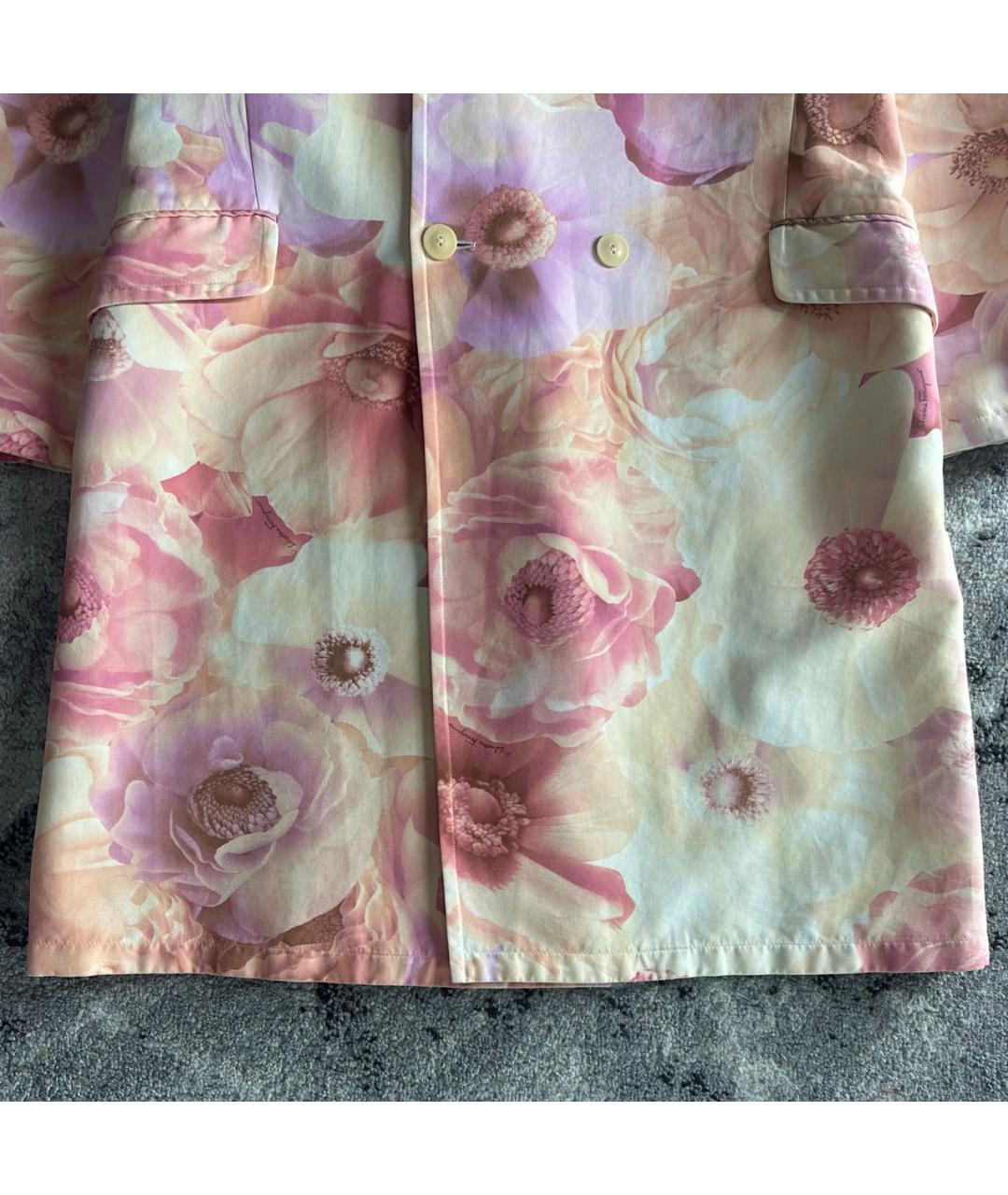 FERRAGAMO Розовый хлопковый тренч/плащ, фото 5