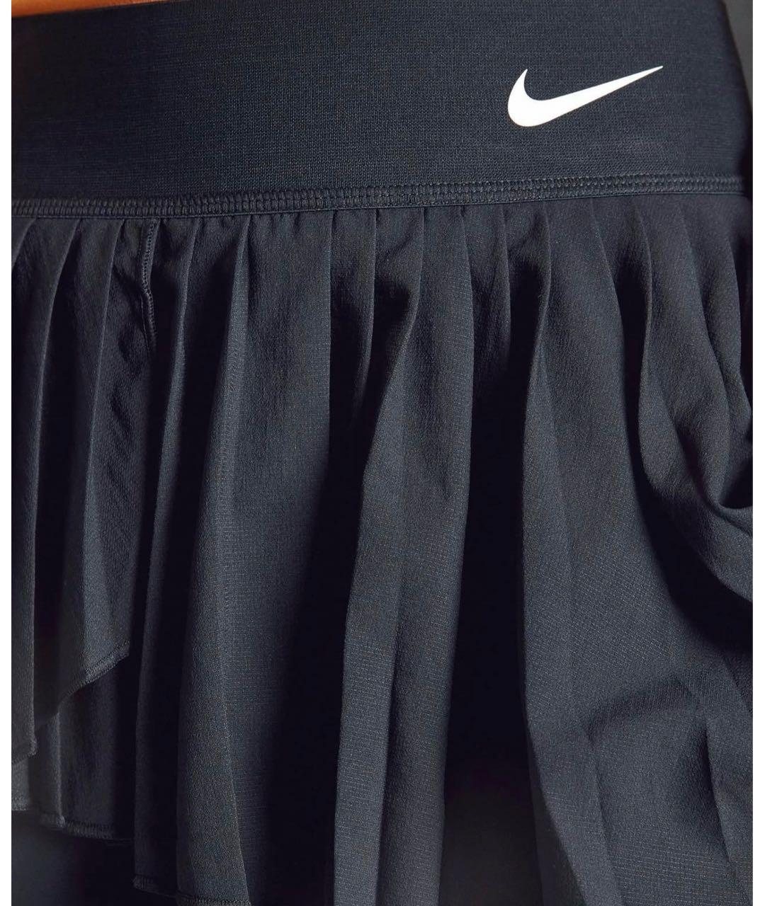 NIKE Черная полиэстеровая юбка мини, фото 4