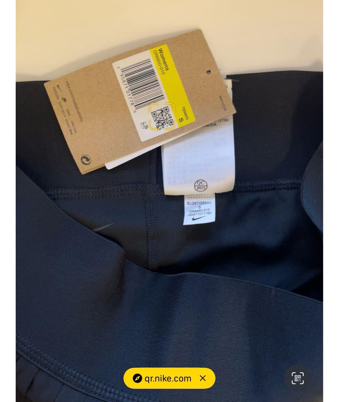 NIKE Черная полиэстеровая юбка мини, фото 7