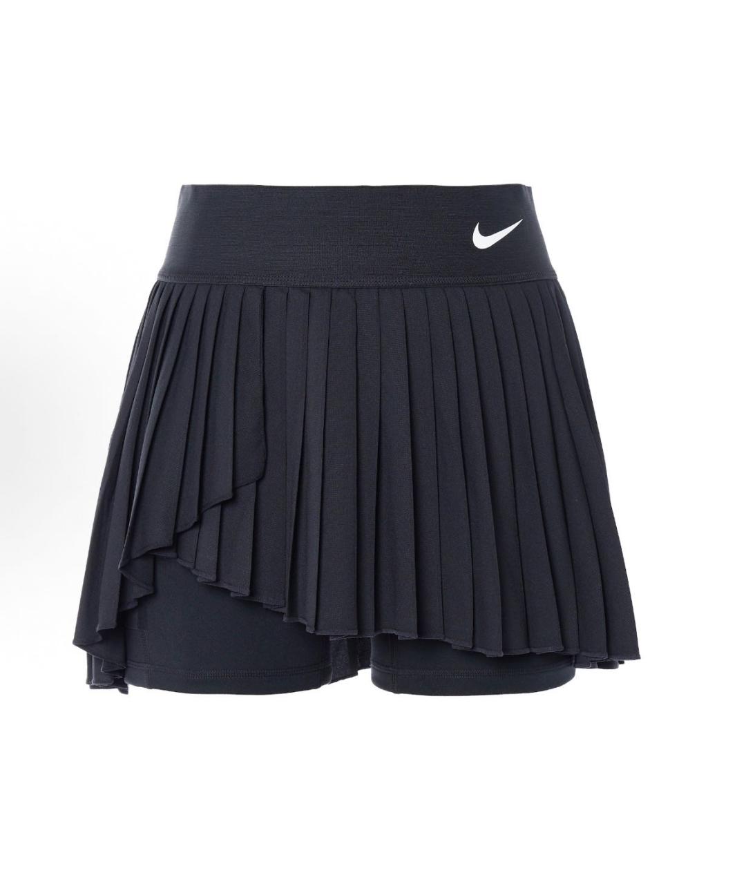 NIKE Черная полиэстеровая юбка мини, фото 9