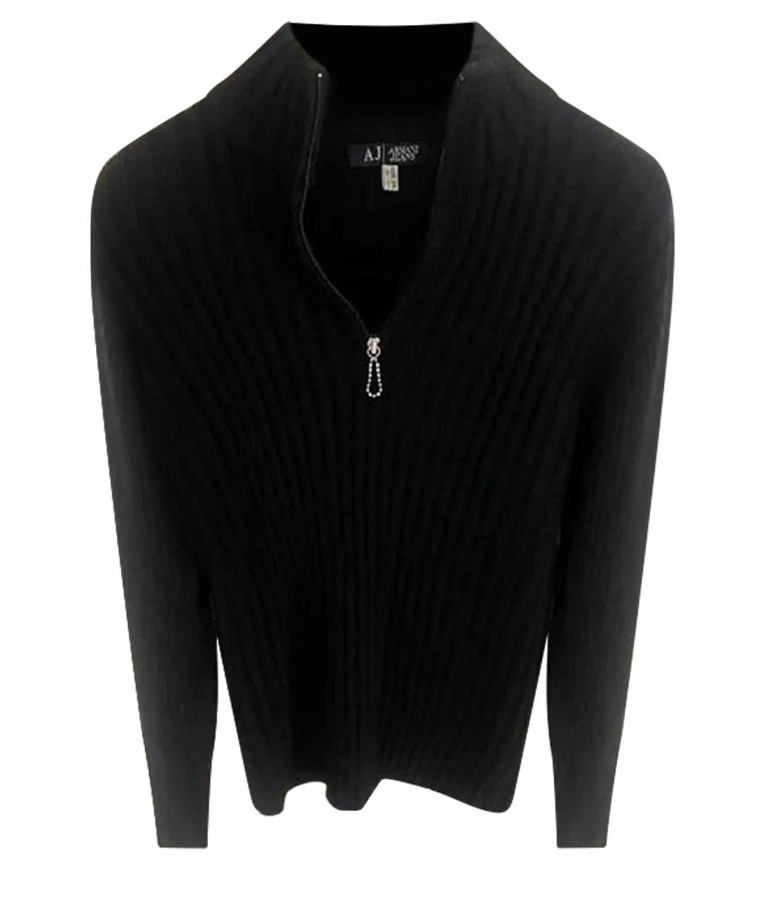 ARMANI JEANS Черный шерстяной джемпер / свитер, фото 1