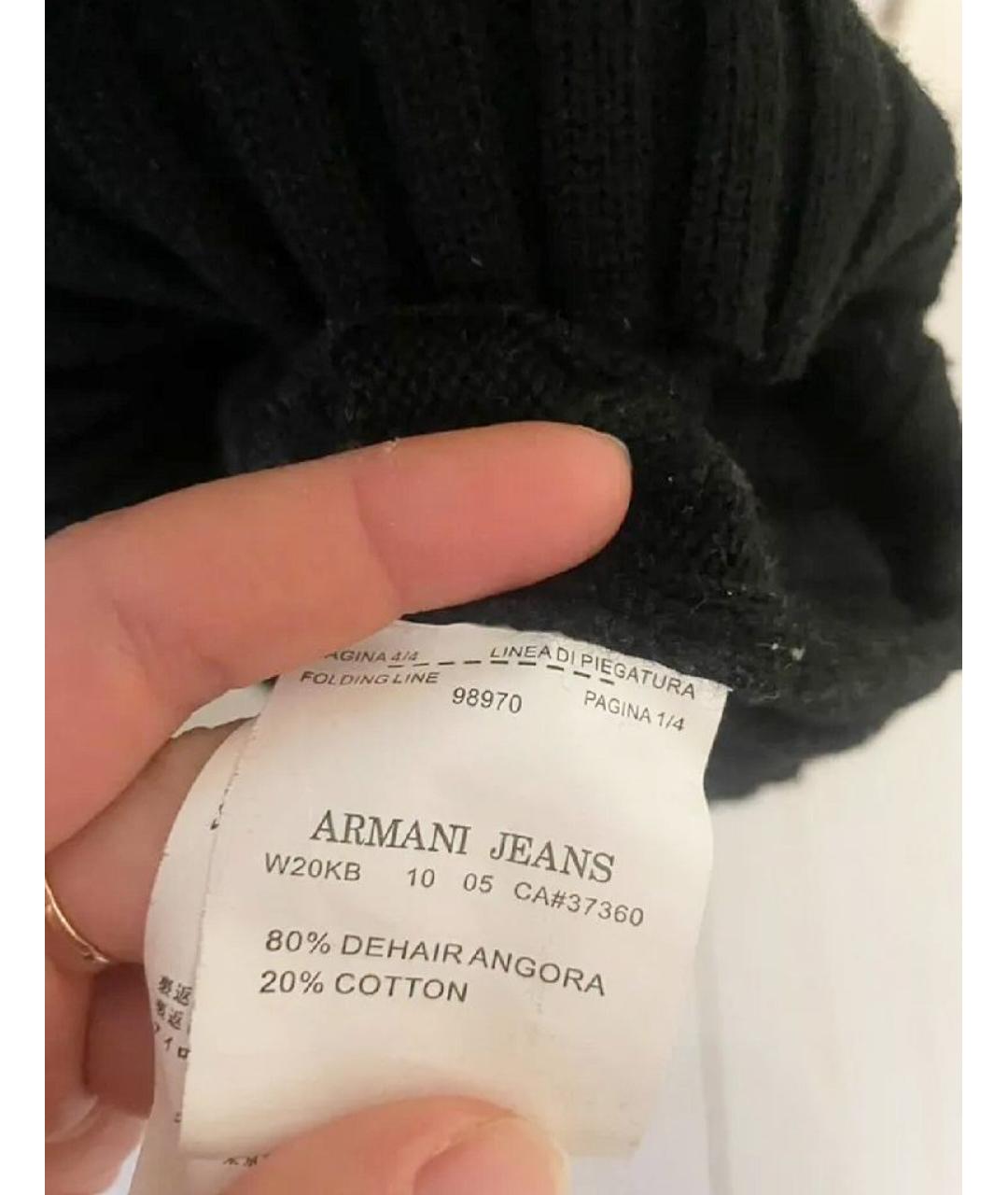 ARMANI JEANS Черный шерстяной джемпер / свитер, фото 2