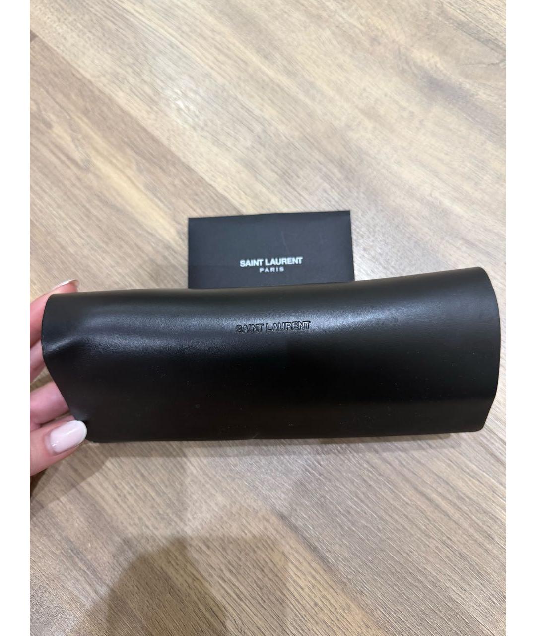 SAINT LAURENT Черные пластиковые солнцезащитные очки, фото 4