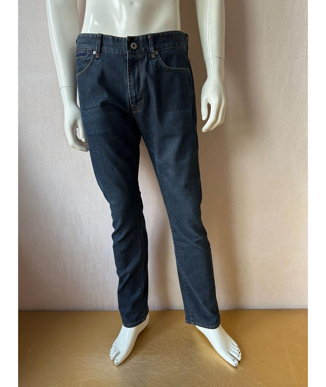 INCOTEX Синие хлопко-эластановые прямые джинсы, фото 7