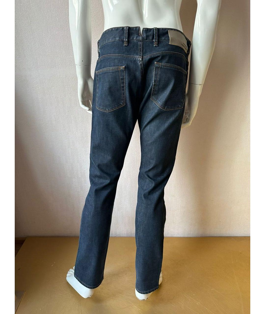 INCOTEX Синие хлопко-эластановые прямые джинсы, фото 8