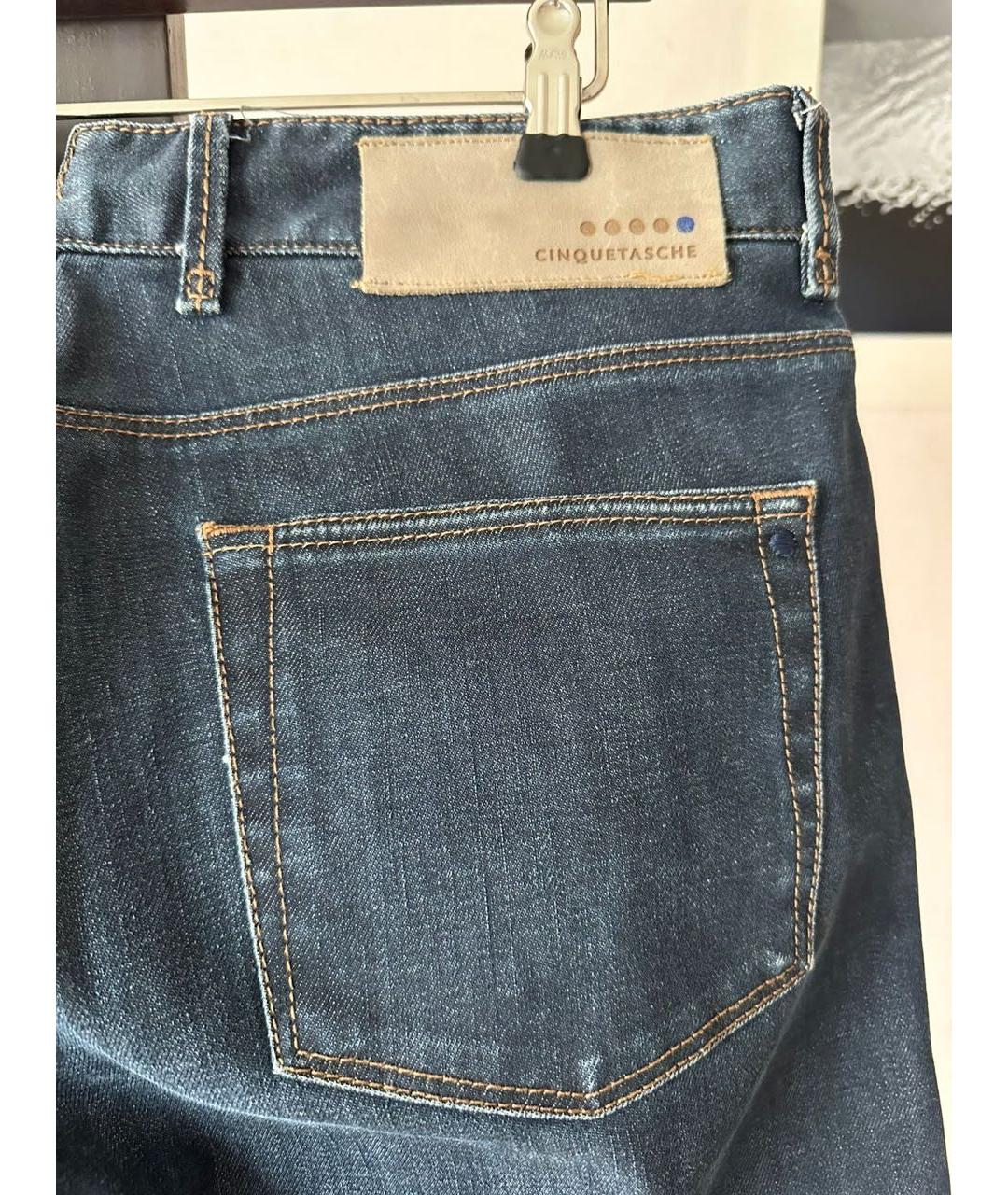INCOTEX Синие хлопко-эластановые прямые джинсы, фото 3