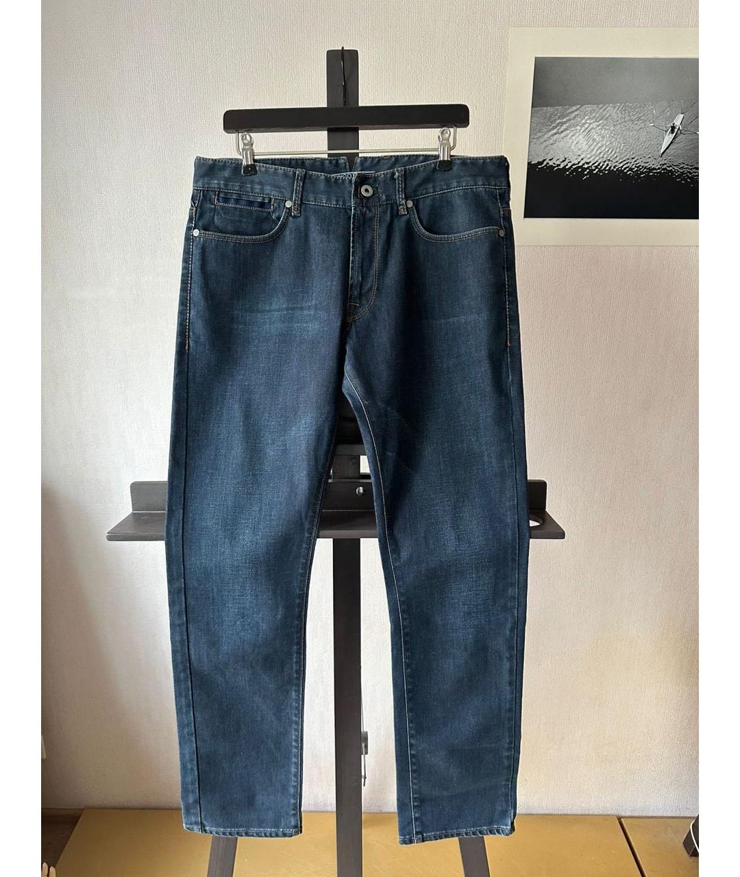 INCOTEX Синие хлопко-эластановые прямые джинсы, фото 9