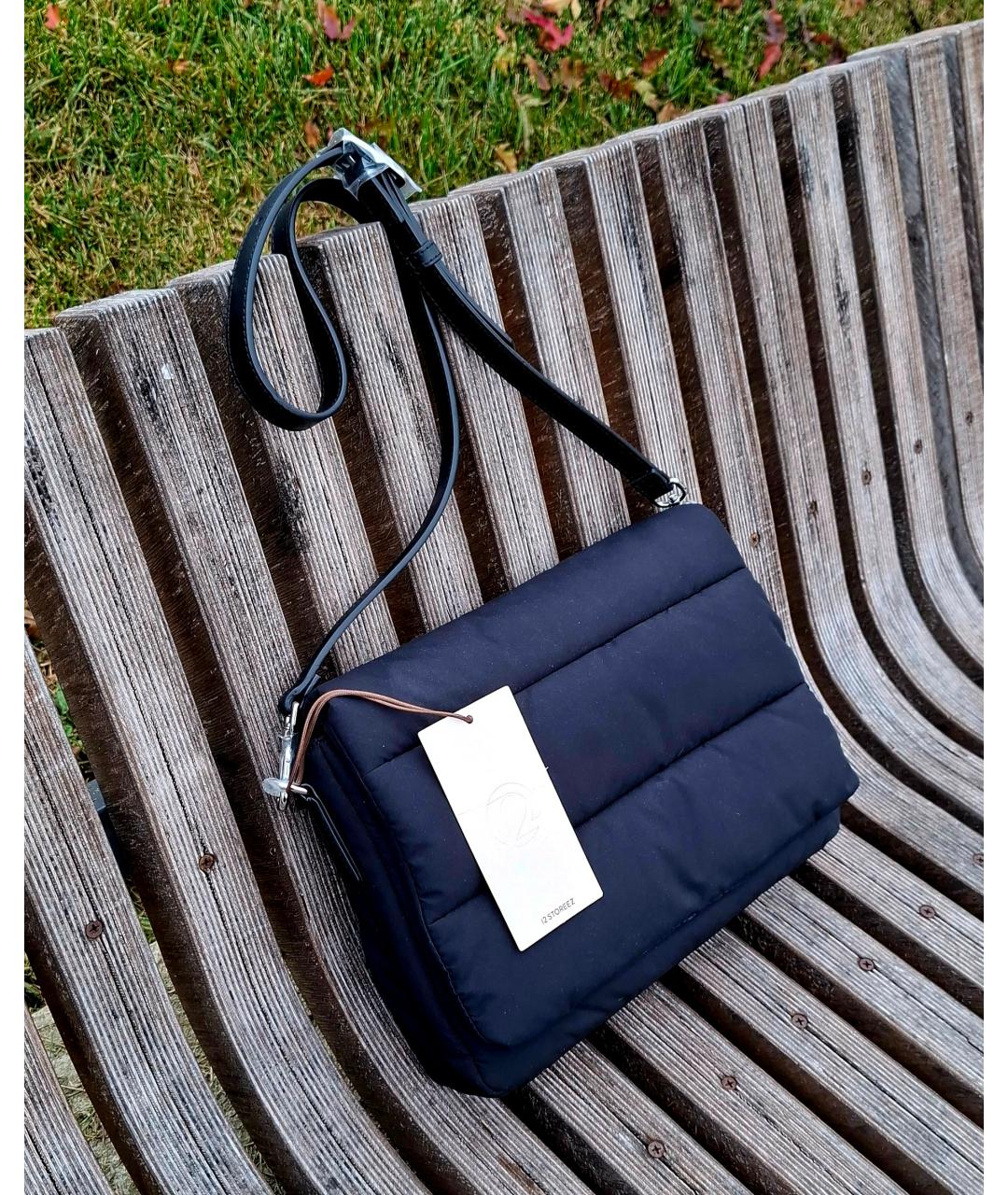 12 STOREEZ Черная тканевая сумка через плечо, фото 4