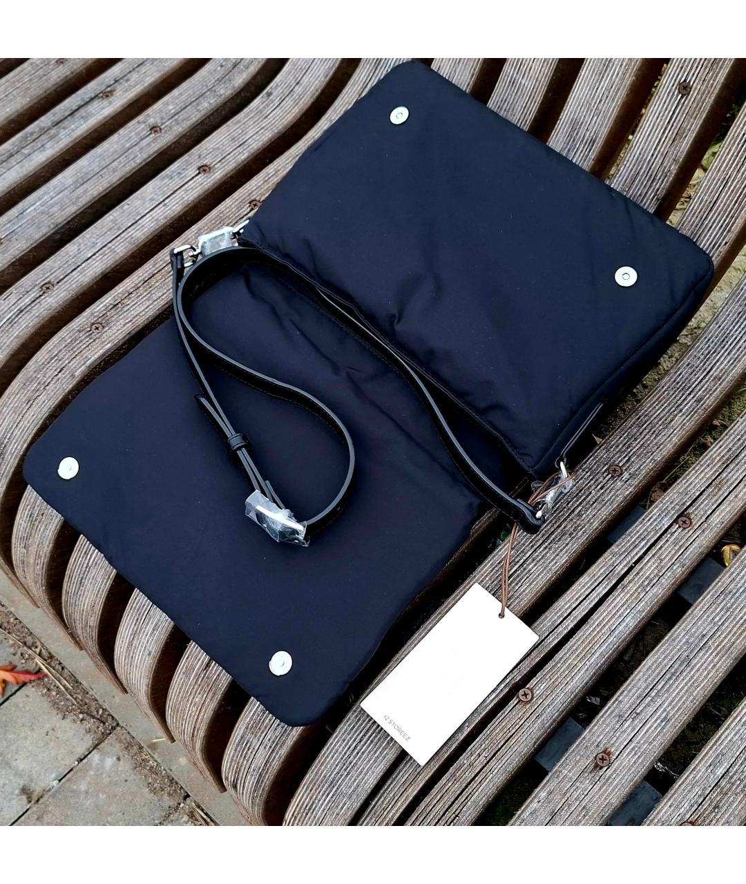 12 STOREEZ Черная тканевая сумка через плечо, фото 5