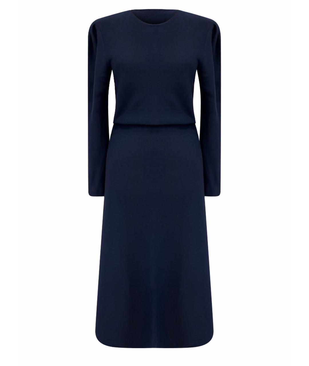 GABRIELA HEARST Темно-синее шерстяное повседневное платье, фото 1