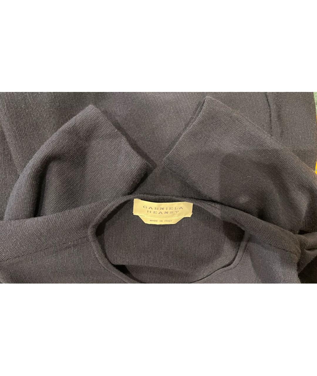 GABRIELA HEARST Темно-синее шерстяное повседневное платье, фото 3