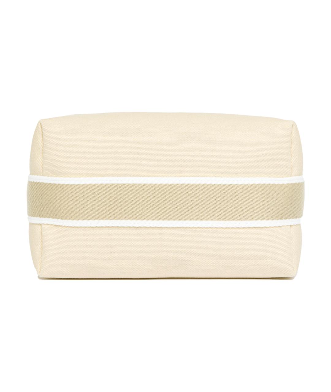 HERMES Бежевая хлопковая косметичка, фото 4
