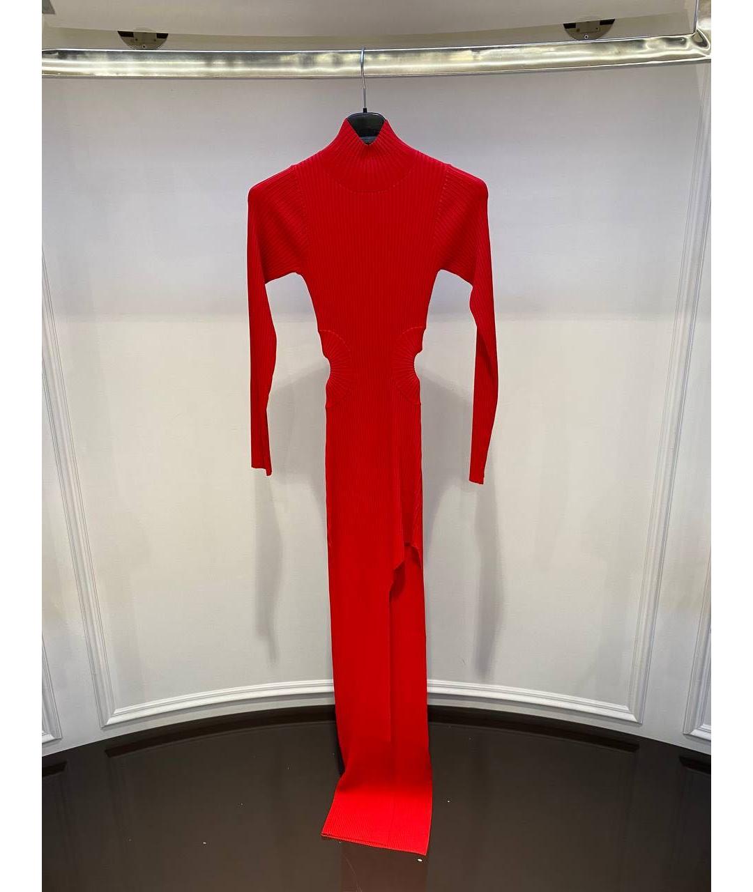 DAVID KOMA Красное вискозное вечернее платье, фото 2