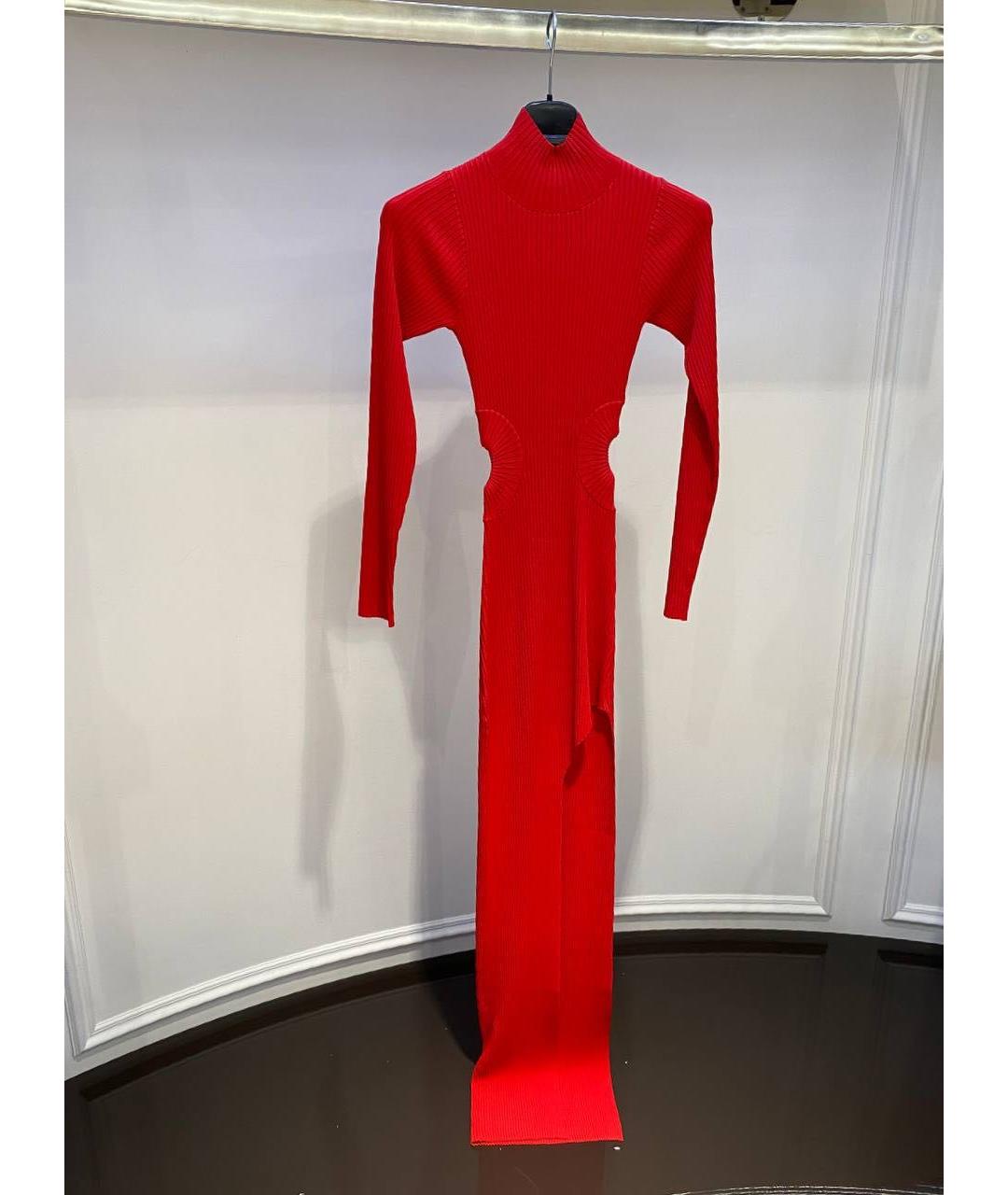 DAVID KOMA Красное вискозное вечернее платье, фото 3