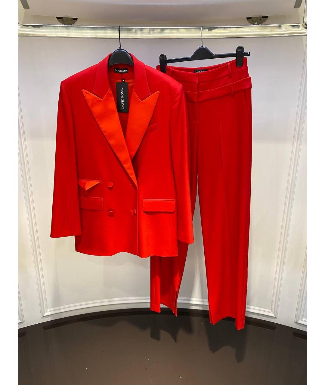 DAVID KOMA Красный костюм с брюками, фото 2