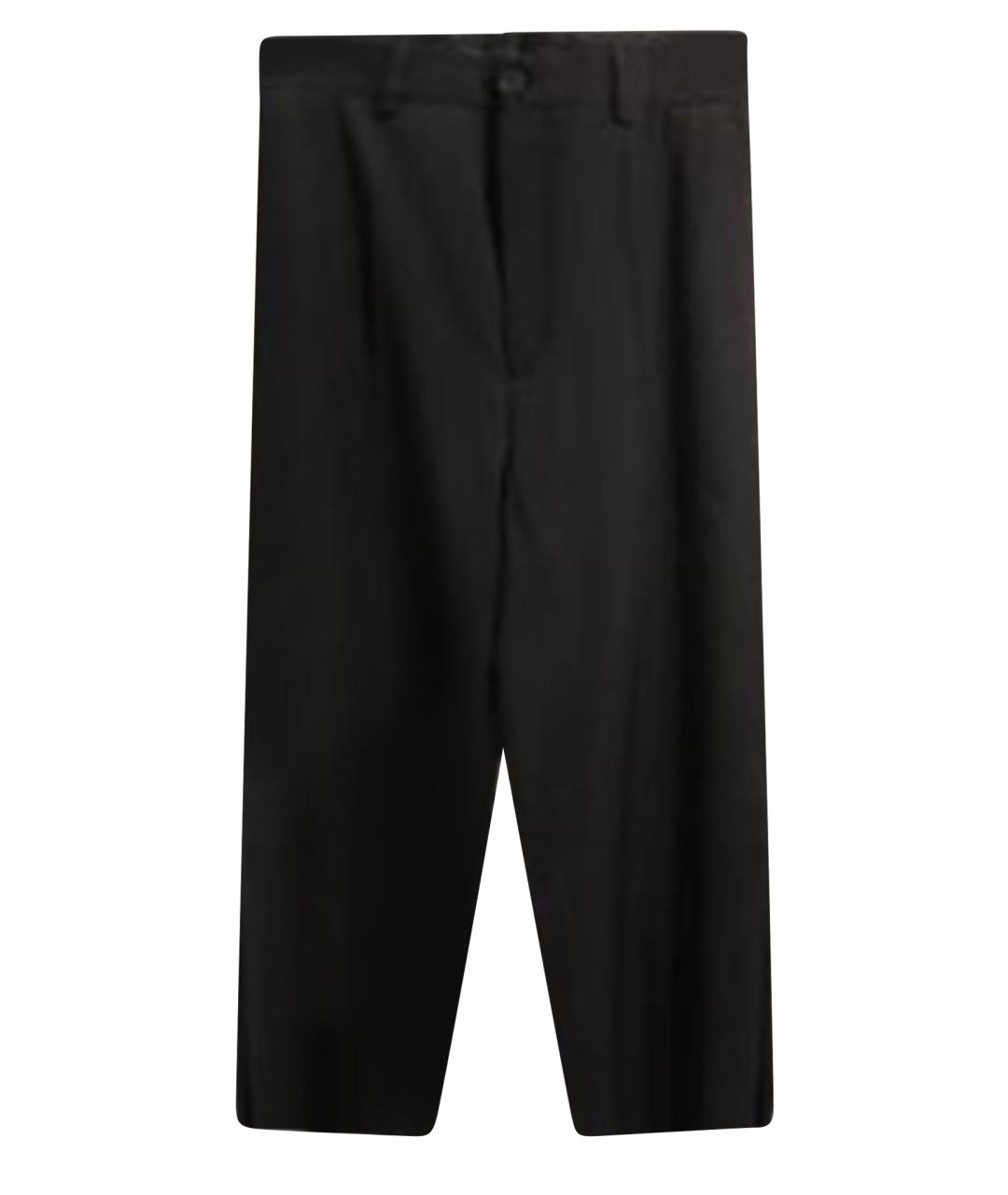 BALENCIAGA Черные шерстяные повседневные брюки, фото 1